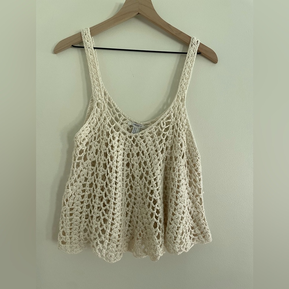 Forever 21 crochet swing tank